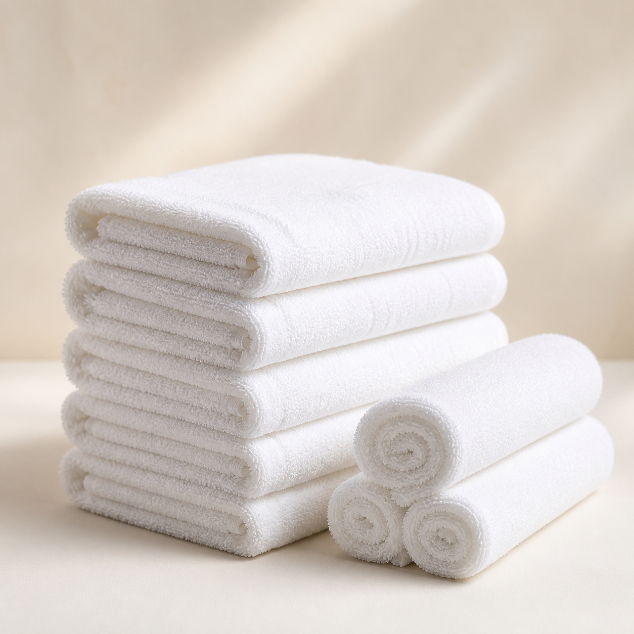 Folded face towels for NYSC camp hygiene