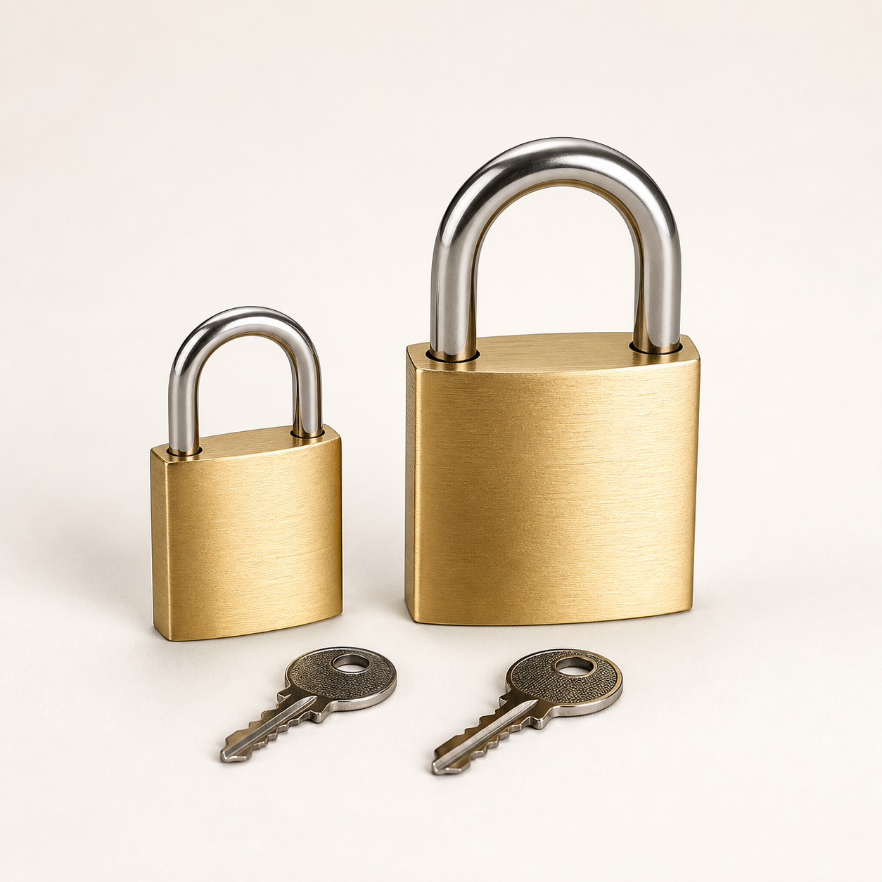 Small and regular padlocks with keys for NYSC camp storage